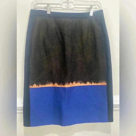 Hugo Boss Color Blocked Pencil Skirt Size 6 - Picture 8 of 9